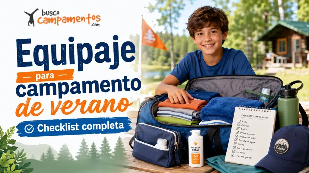 Equipaje campamento de verano: checklist completo Equipaje campamento de verano: checklist completo